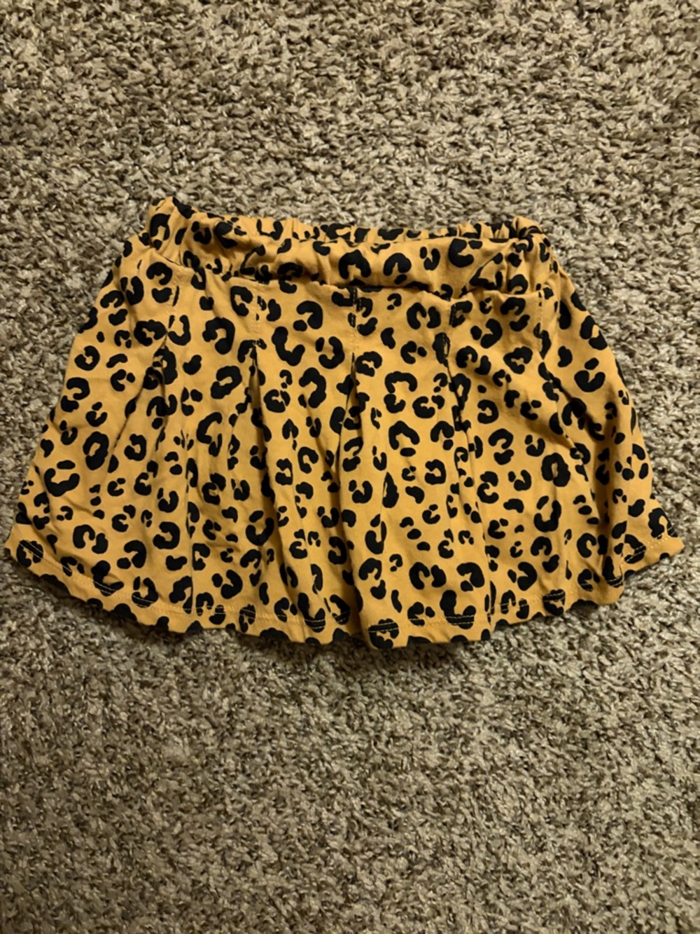 Garanimals Girls' Leopard Print Skort - Mustard Yellow & Black